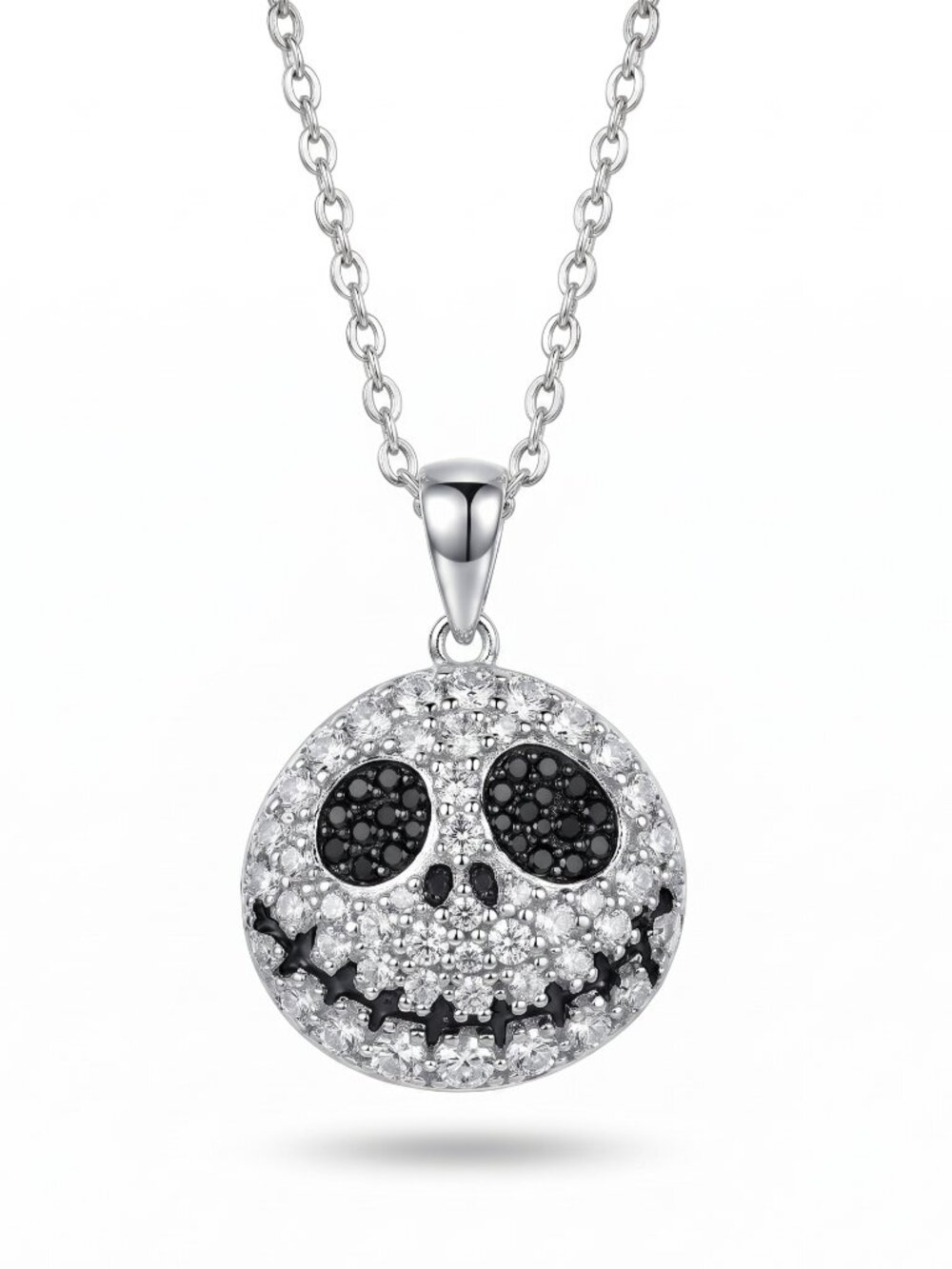 Jack Skellington 925 Sterling Silver Necklace, Nightmare Before Christmas